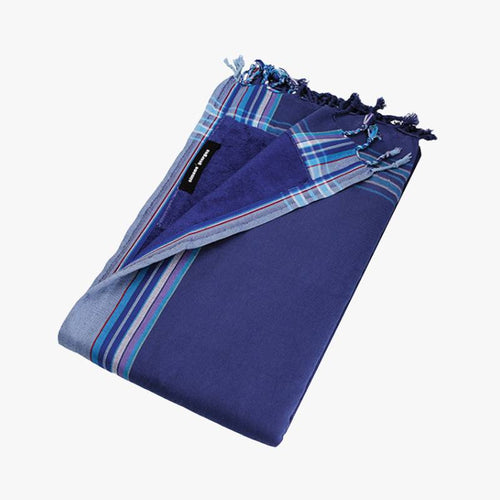 SERVIETTE DE PLAGE KIKOY BLEU MARINE - Le Comptoir Maritime - 1