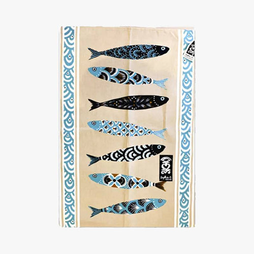 TORCHON SARDINES FLEURIES - Le Comptoir Maritime - 1