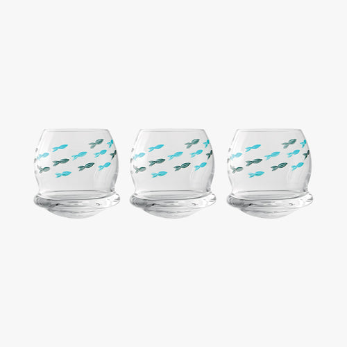 LOT DE 3 VERRES CULBUTO POISSON - Le Comptoir Maritime - 1