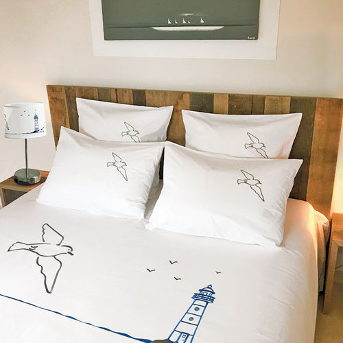 DRAP DE COUETTE MOUETTE 140x200cm - Le Comptoir Maritime - 1