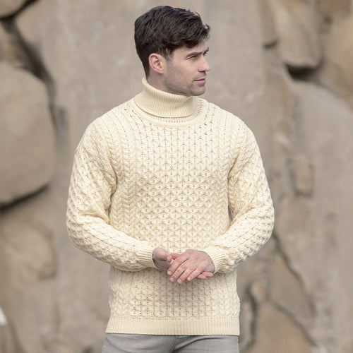 PULL IRLANDAIS COL ROULÉ MIXTE - Le Comptoir Maritime - 2