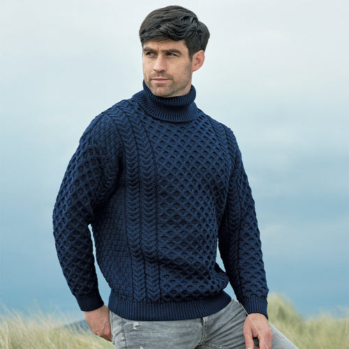 PULL IRLANDAIS COL ROULÉ MIXTE - Le Comptoir Maritime - 2