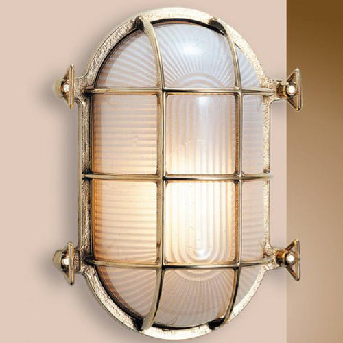 APPLIQUE EXTERIEUR OVALE LAITON - Le Comptoir Maritime - 1