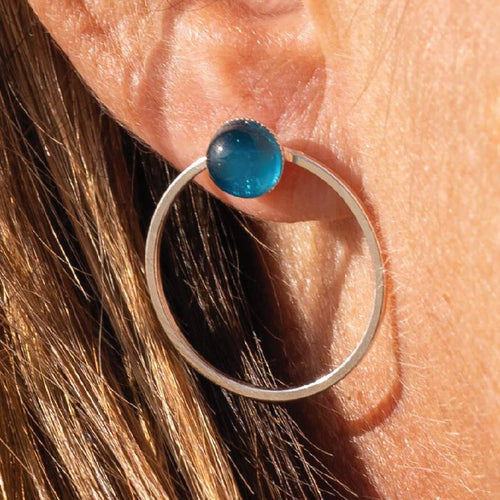 CRÉOLES BLEU CANARD ET ARGENTÉES - Le Comptoir Maritime - 1