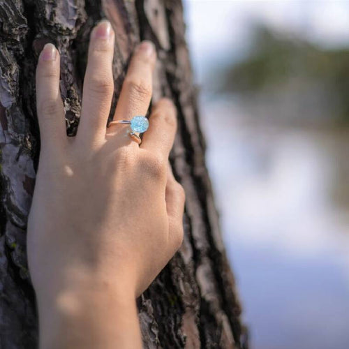BAGUE BLEU CANARD ARGENT - Le Comptoir Maritime - 2