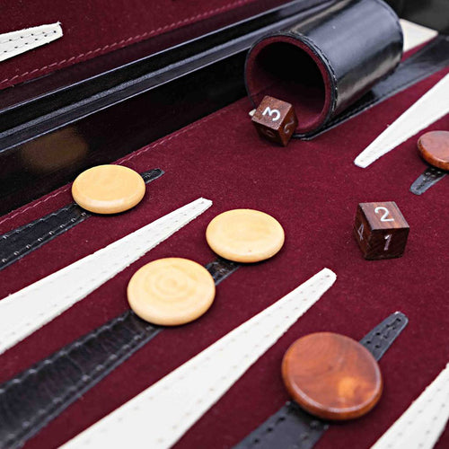 MALLE BACKGAMMON EN CUIR - Le Comptoir Maritime - 3