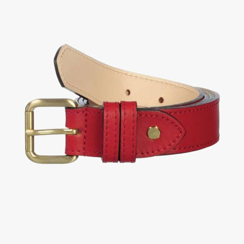 CEINTURE EN CUIR FEMME - ROUGE - Le Comptoir Maritime - 1