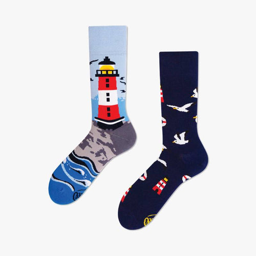 CHAUSSETTES DÉPAREILLÉES PHARE HOMME - Le Comptoir Maritime - 1