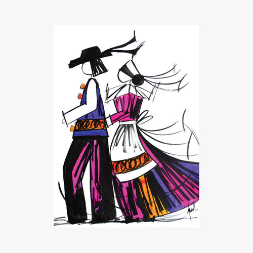 TORCHON BRETONS ROSES - Le Comptoir Maritime - 1