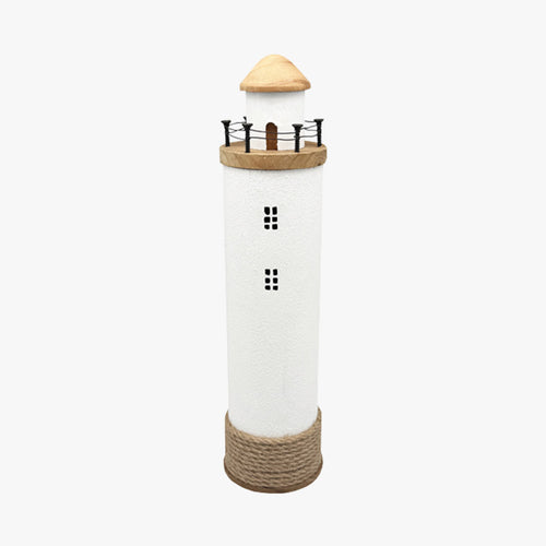 PHARE EN BOIS BLANC ET CORDAGE - Le Comptoir Maritime - 1