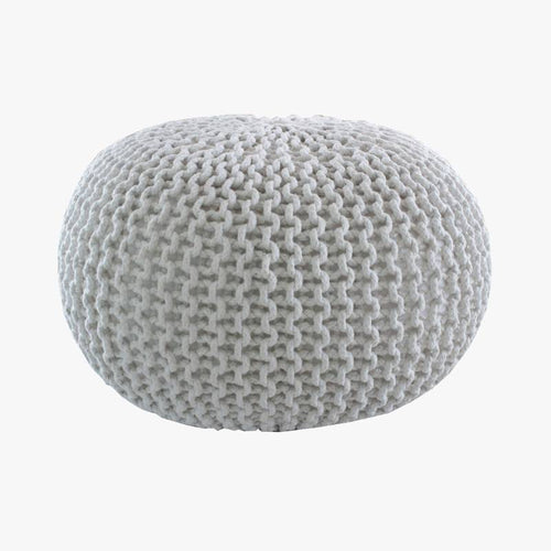 POUF NAUTIQUE BLANC - Le Comptoir Maritime - 1