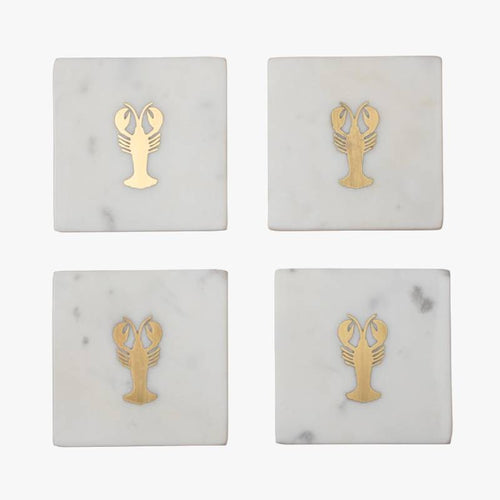 4 SOUS-VERRES MARBRE HOMARD - Le Comptoir Maritime - 2