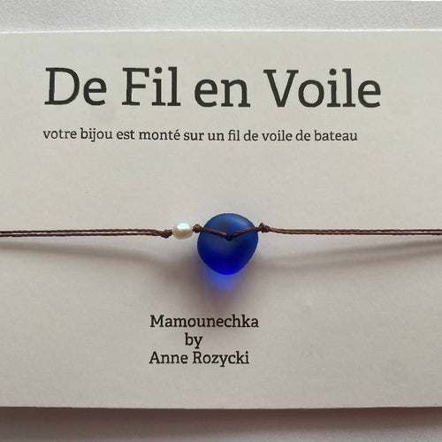BRACELET PERLE BLEUE SAPHIR - Le Comptoir Maritime - 2
