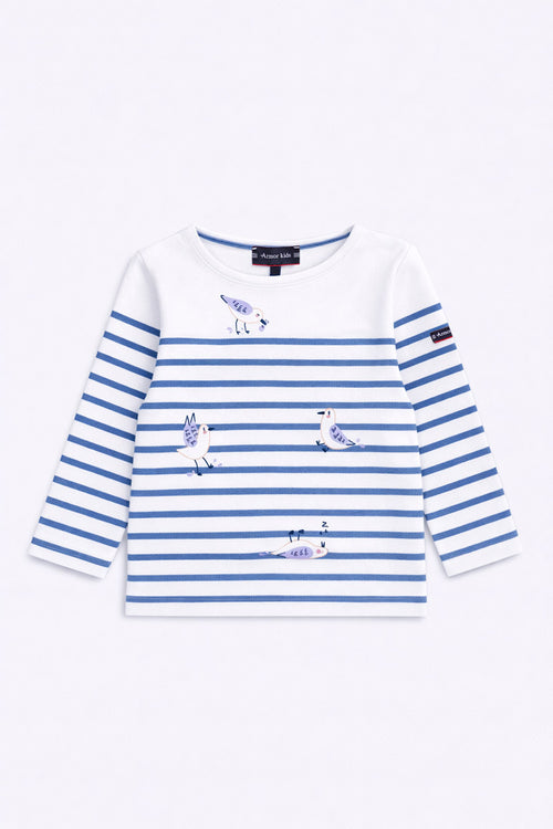 Marinière mouettes Kids - coton épais - Le Comptoir Maritime - 1