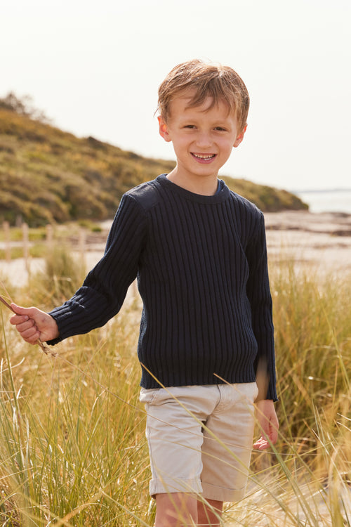 Pull marin Binic Kids - laine - Le Comptoir Maritime - 1