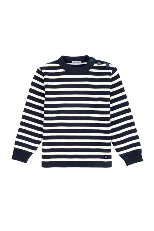 Pull marin rayé Fouesnant Kids - laine - Le Comptoir Maritime - 1