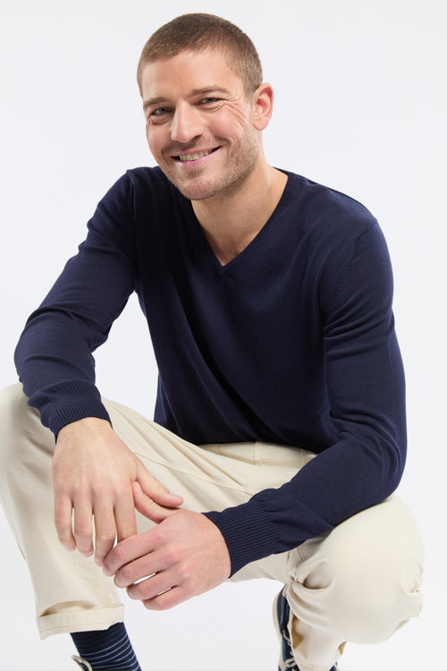 Pull col V - coton - Le Comptoir Maritime - 3