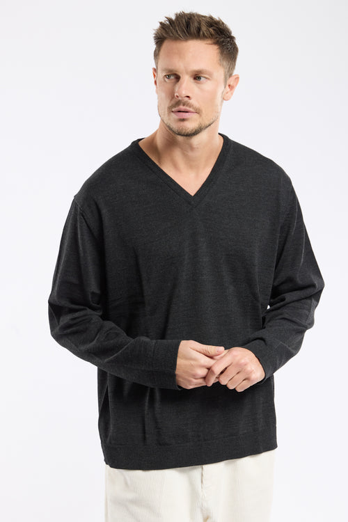 Pull col V Bérac - lainé mérinos - Le Comptoir Maritime - 1