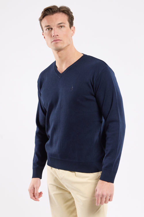 Pull col V - coton - Le Comptoir Maritime - 1