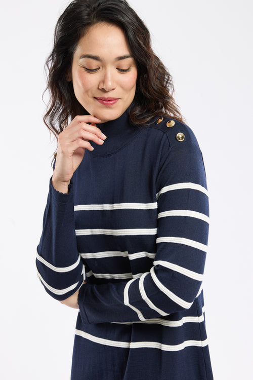 Robe rayée Mona - laine - Le Comptoir Maritime - 2