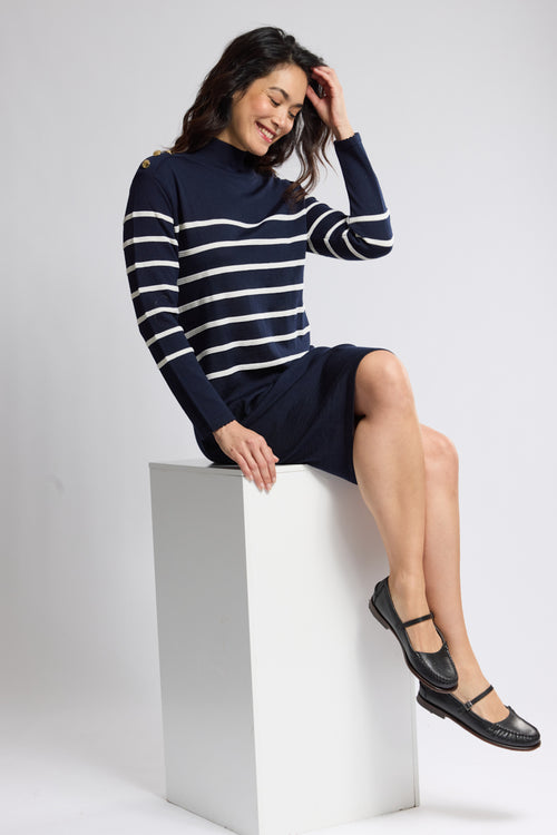 Robe rayée Mona - laine - Le Comptoir Maritime - 1