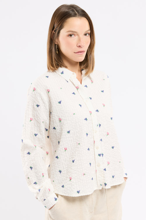 Chemisier brodé Marielle - coton - Le Comptoir Maritime - 4