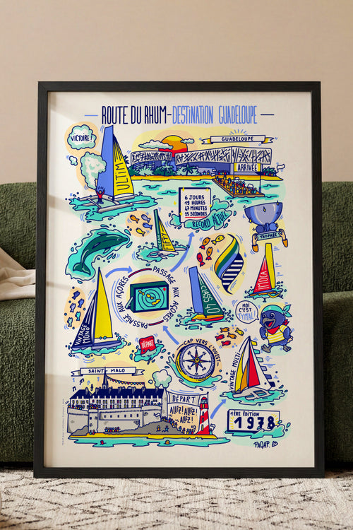 Affiche Route du Rhum - Destination Guadeloupe - Le Comptoir Maritime - 1