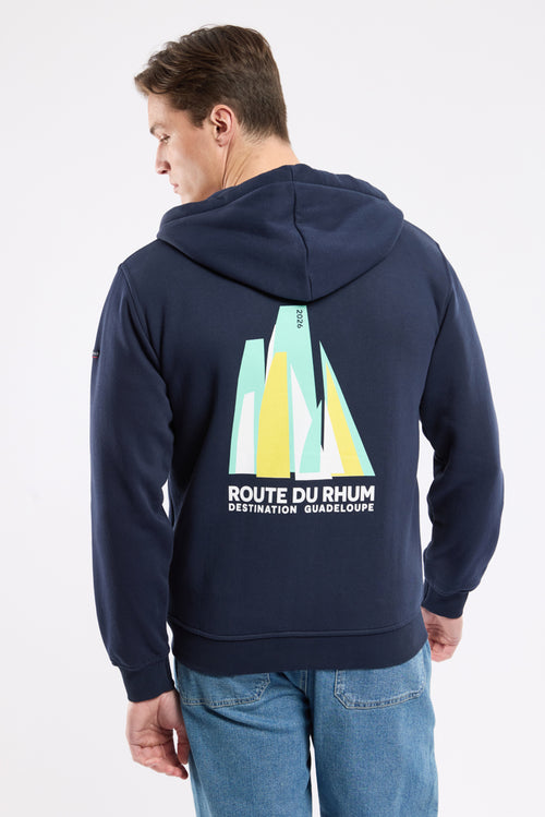 Sweat zippé sérigraphié - Route du Rhum - Destination Guadeloupe - Le Comptoir Maritime - 2
