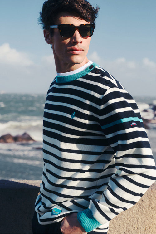 Pull marin - laine et acrylique - Le Comptoir Maritime - 1