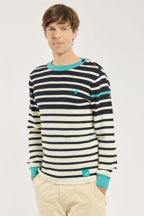 Pull marin - laine et acrylique - Le Comptoir Maritime - 4