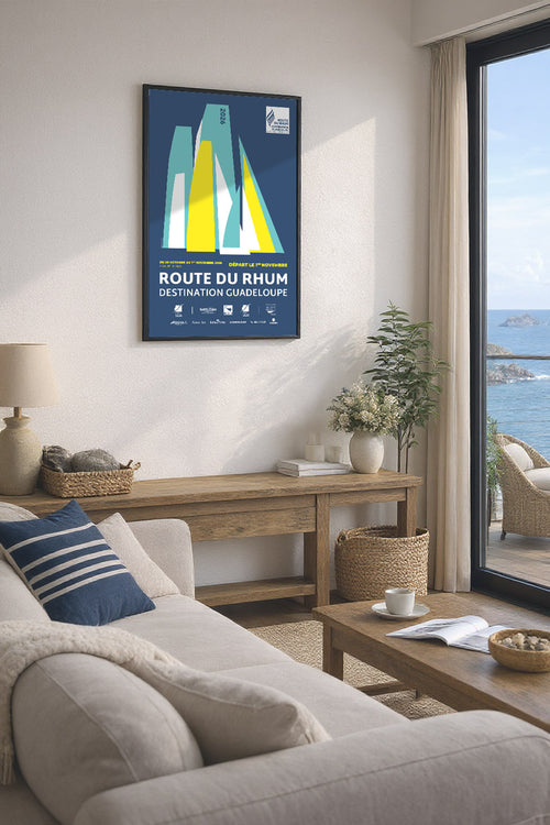 Affiche officielle Route Du Rhum Destination Guadeloupe - 40 x 60 cm - Le Comptoir Maritime - 1
