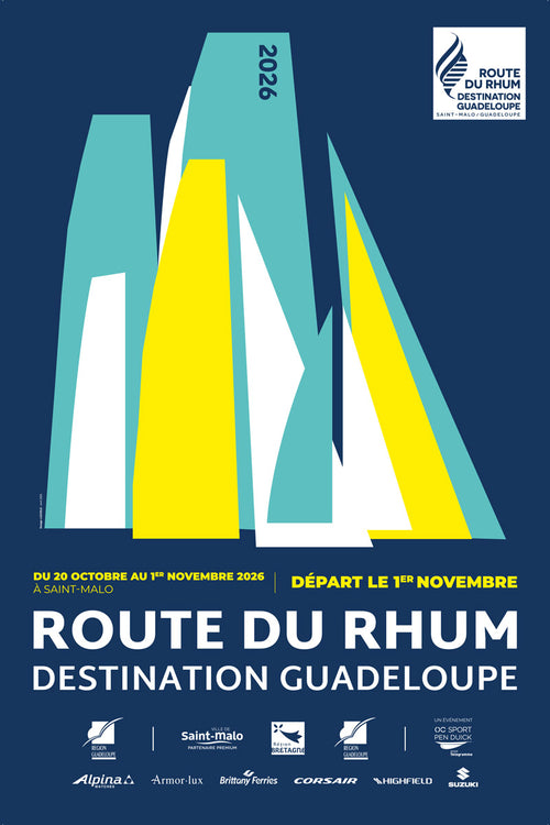 Affiche officielle Route Du Rhum Destination Guadeloupe - 40 x 60 cm - Le Comptoir Maritime - 2