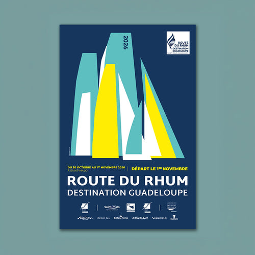 Affiche officielle Route Du Rhum Destination Guadeloupe - 40 x 60 cm - Le Comptoir Maritime - 1